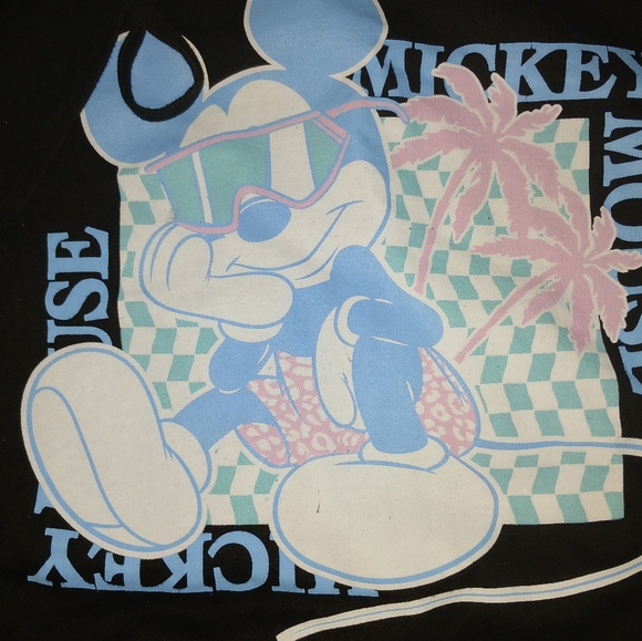 Mickey Mouse Black Hoodie Size L - Picture 2 of 7